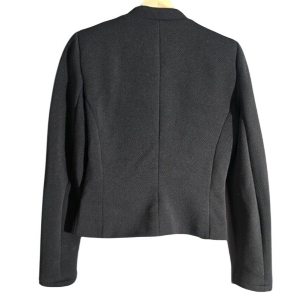 MNG Mango Minimalist Clean Girl Zip Pocket Cropped Textured Blazer Women S - Picture 7 of 7